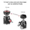 PULUZ Aluminum Alloy Ball Head Tripod Mount with Cold Shoe - US Stock - 4