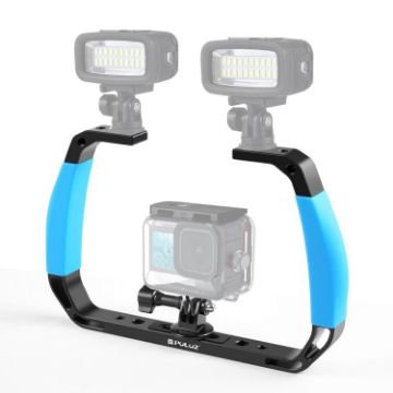 PULUZ Dual Silicone Handles Diving Rig for GoPro, DJI OSMO, Insta360 - 1