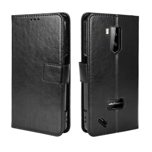 Ulefone Armor X9 Leather Phone Case - Retro Crazy Horse Texture Black - 1