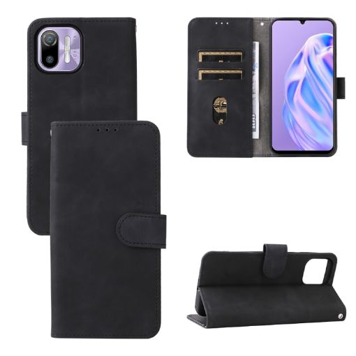 Ulefone Note 6 Magnetic Flip Leather Case - Black, Skin Feel - 1