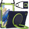 Samsung Galaxy Tab A8 10.5 2021 Case, Silicone + PC, Navy Blue/Lime - 3