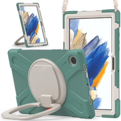Samsung Galaxy Tab A8 10.5 2021 Case, Silicone + PC, Emerald Green - 1
