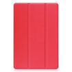 TCL Tab 10s Red Leather Tablet Case - Three-Fold Holder Custer Texture - 2