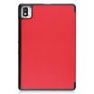 TCL Tab 10s Red Leather Tablet Case - Three-Fold Holder Custer Texture - 3