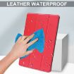 TCL Tab 10s Red Leather Tablet Case - Three-Fold Holder Custer Texture - 7