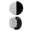 AirTag Pet Collar Case, Anti-scratch Shockproof Silicone, 34x34x17.3mm, White/Black - 2