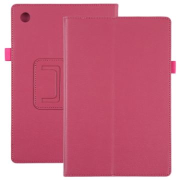 Samsung Galaxy Tab A8 10.5 2021 Leather Case, Litchi Texture, Rose Red - 1