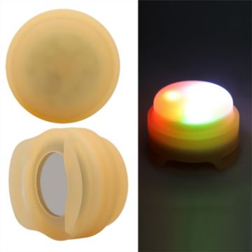 Yellow Silicone Protective Case with Light for AirTag Pet Collar Tracker - 1