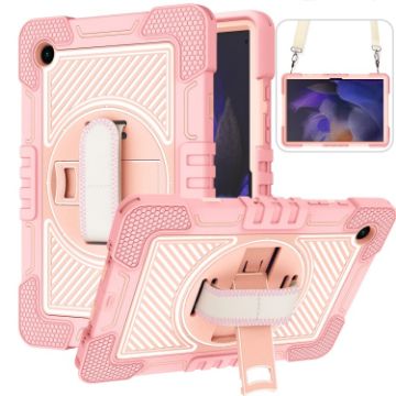 Samsung Galaxy Tab A8 10.5 2021 Case, 360 Rotation, Rose Gold - 1