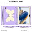 Samsung Galaxy Tab A8 10.5 2021 Beige Silicone Holder Case (Beige+Purple) - 3