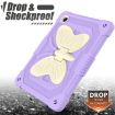Samsung Galaxy Tab A8 10.5 2021 Beige Silicone Holder Case (Beige+Purple) - 5