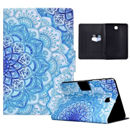 Samsung Galaxy Tab A 8.0 2015 Green Flower TPU Leather Case - 1