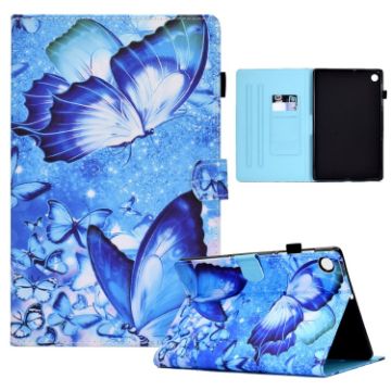 Samsung Galaxy Tab A8 Leather Case with Pen Slot - Butterflies Design - 1
