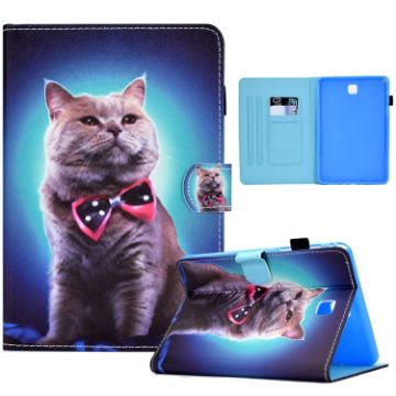 Samsung Galaxy Tab A 8.0 T350 Leather Case with Pen Slot - Bow Tie Cat - 1