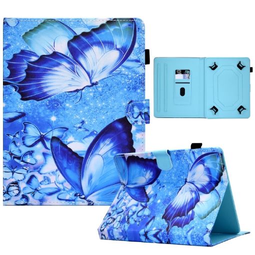 7" Tablet Leather Case with Pen Slot - Butterfly Design - 1