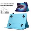 10" Tablet Case with Pen Slot - Bow Tie Cat Design, Leather Cover - 4