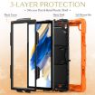 Samsung Galaxy Tab A8 10.5 2021 Shockproof Case, Black Silicone + PC, Orange - 4