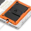 Samsung Galaxy Tab A8 10.5 2021 Shockproof Case, Black Silicone + PC, Orange - 5