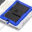Samsung Galaxy Tab A8 10.5 2021 Shockproof Case - Black/Blue Silicone+PC - 5