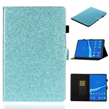Samsung Galaxy Tab A8 10.5 2021 Glitter Leather Case - Blue - 1