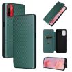 Ulefone Note 12P Green PU Flip Case - Carbon Fiber Texture Cover - 1