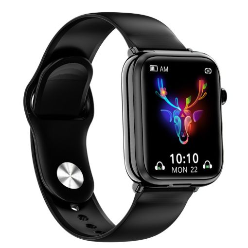 X8 Smart Watch with 1.69" IPS Screen & TWS Earbuds, Bluetooth Call, Black - 1