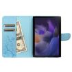 Samsung Galaxy Tab A8 10.5 2021 Butterfly Flower Leather Case Blue - 4
