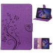 Samsung Galaxy Tab A8 10.5 2021 Butterfly Flower Leather Case Purple - 1