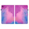 Samsung Galaxy Tab 9+ Flip Leather Case, Watercolor Pattern (Purple Red) - 2