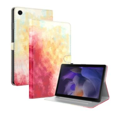 Samsung Galaxy Tab 9 Watercolor Flip Leather Case - Spring Cherry - 1