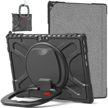 Microsoft Surface Pro 4/5/6/7 Black TPU + PC Tablet Case - 1
