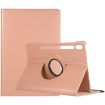 Samsung Galaxy Tab S8 Ultra Rose Gold 360 Rotation Leather Case - 1
