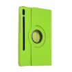 Samsung Galaxy Tab S8 Ultra Green Litchi Leather 360 Rotating Case - 3