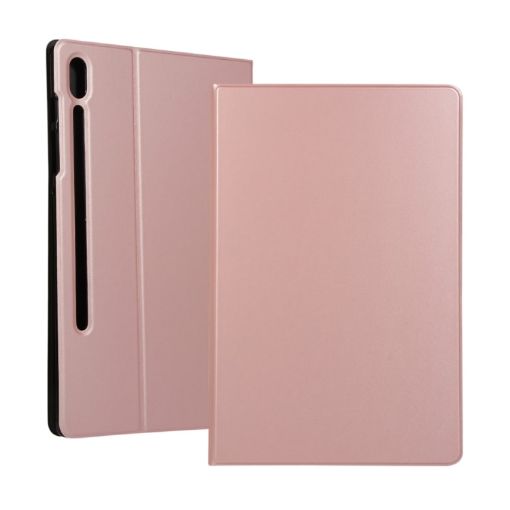 Samsung Galaxy Tab S8 Ultra Leather Case with Holder - Rose Gold - 1