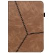 Huawei MediaPad M5 Lite 10.1 Brown Embossed Striped Leather Case - 2