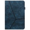 Huawei MediaPad M5 Lite 10.1 Blue Embossed Striped Leather Case - 2