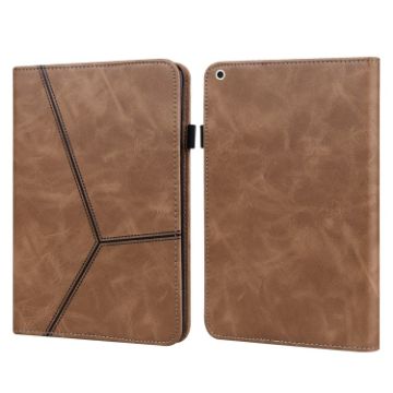 Brown Embossed Striped Leather Case for iPad 10.2/Pro 10.5 (2019) - 1