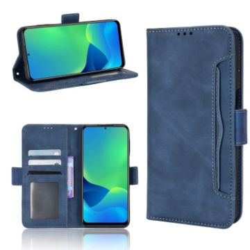Ulefone Note 13P Blue Calf Pattern Leather Phone Case Skin Feel - 1
