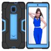 Galaxy Tab A 8.0 (2018) T387 Black/Blue Silicone PC Case with Holder - 2
