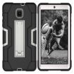 Galaxy Tab A 8.0 (2018) T387 Black/Grey Silicone PC Case with Holder - 2