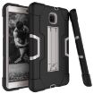 Galaxy Tab A 8.0 (2018) T387 Black/Grey Silicone PC Case with Holder - 4