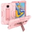 Galaxy Tab A 8.0 (2018) T387 Rose Gold Silicone + PC Case with Holder - 1