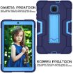 Galaxy Tab A 8.0 (2018) T387 Silicone + PC Case with Holder - Navy/Blue - 6