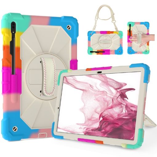 Samsung Galaxy Tab S8+ 12.4" Shockproof Case, Silicone + PC, Blue - 1