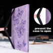 Samsung Galaxy Tab S8 Purple Embossed Butterfly Leather Case - 7