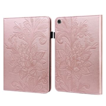 Gold Lace Flower Embossed Leather Case for Samsung Galaxy Tab A8 10.5 2021 - 1