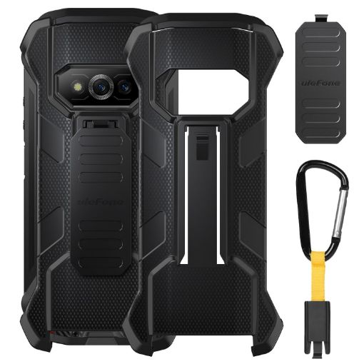 Ulefone Power Armor 15 Back Clip Phone Case with Carabiner - Black - 1