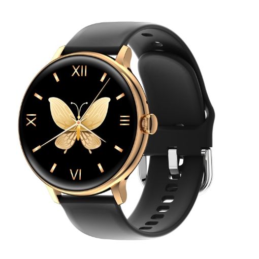 Q71 Pro Smart Watch 1.28" TFT, Bluetooth Call, Menstrual Reminder, Black Gold - 1