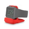 Red Silicone Charging Holder for Apple Watch - Secure & Stylish Stand - 1