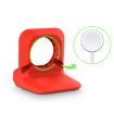 Red Silicone Charging Holder for Apple Watch - Secure & Stylish Stand - 5